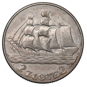 II Republic of Poland, 2 zlote 1936, Ship