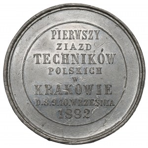 Polska, Medal I Zjazd Techników Polskich, Kraków 1882 - Kurnatowski