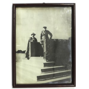 II RP, Fotografia marsz. Piłsudski na rewii kawalerii - Kraków 1933