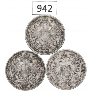 Austria, Zestaw 1 floren 1877-89