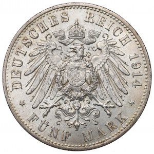 Germany, Preussen, 5 mark 1914