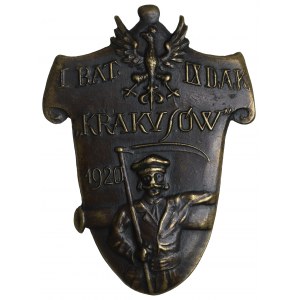 II RP, Badge of the 1st Battery of Krakus IX Squadron of Horse Artillery 1920.