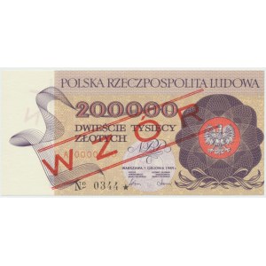 PRL, 200.000 złotych 1989 WZÓR No. 0344
