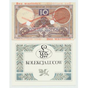II RP, 10 złotych 1919 S.4 A -WZÓR - RZADKOŚĆ - Ex Lucow