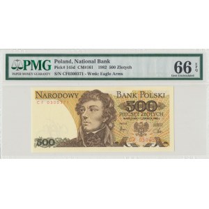 PRL, 500 złotych 1982 CF - PMG 66EPQ