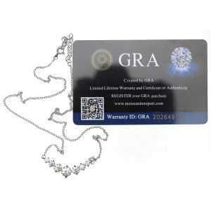 Collier en argent avec moissanites ~2.8 ct