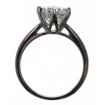 Pierścionek srebrny z moissanitem ~2 ct