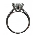 Pierścionek srebrny z moissanitem ~2 ct