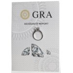 Pierścionek srebrny z moissanitem ~2 ct