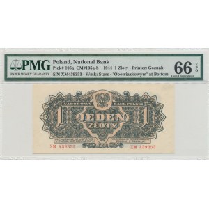 PRL, 1 złoty 1944 XM ...owym - PMG 66EPQ