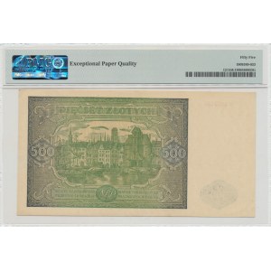 People's Republic of Poland, 500 gold 1946 B - PMG 55EPQ