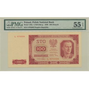 PRL, 100 złotych 1948 L - PMG 55EPQ