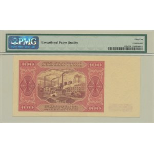 PRL, 100 złotych 1948 L - PMG 55EPQ
