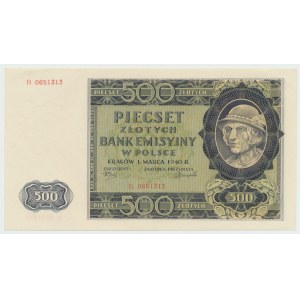 GG, 500 złotych 1940 B