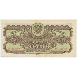 PRL, 5 złotych 1944 AK ...owym - RZADKOŚĆ !