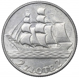 II Republic of Poland, 2 zlote 1936, Ship