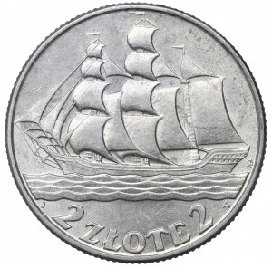 II Republic of Poland, 2 zlote 1936, Ship