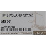PRL, 1 grosz 1949 - NGC MS67