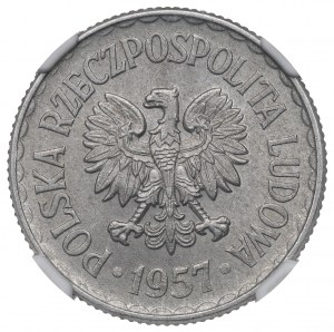 PRL, 1 zloty 1957 - NGC MS62