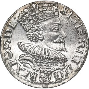 Sigismund III, 3 groschen 1593, Marienburg - NGC UNC Details