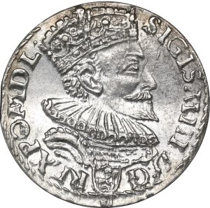 Sigismund III, 3 groschen 1593, Marienburg - NGC UNC Details