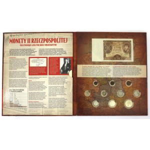Second Republic, Set of coins and banknotes in a dedicated album 1 penny-10 zlotys