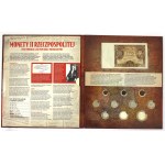 Second Republic, Set of coins and banknotes in a dedicated album 1 penny-10 zlotys
