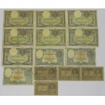 II RP, 5 marks, 100 and 500 zlotys 1919 - set of 14 copies including RADAR