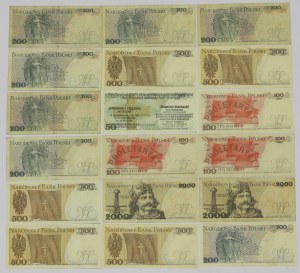 People's Republic of Poland, Set of 50-2,000 Gold 1974-88 - including VERY RARE ones