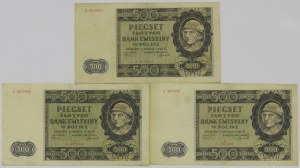GG, 500 gold 1940 A - set of 3 copies.