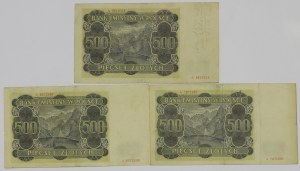 GG, 500 gold 1940 A - set of 3 copies.