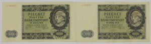 GG, 500 gold 1940 - A - set of 2 copies.