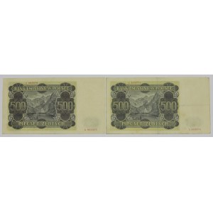 GG, 500 złotych 1940 - A - zestaw 2 egz.