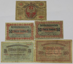 Ober-Ost and Kingdom of Poland, Set of 50 kopecks-20 marks