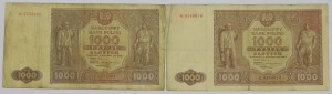 PRL, 1,000 zloty 1946 - set of 2 copies.