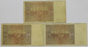 PRL, 1,000 zloty 1946 - set of 3 copies.