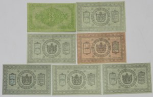 Post-revolutionary Russia, Siberia, Set of 3-10 rubles