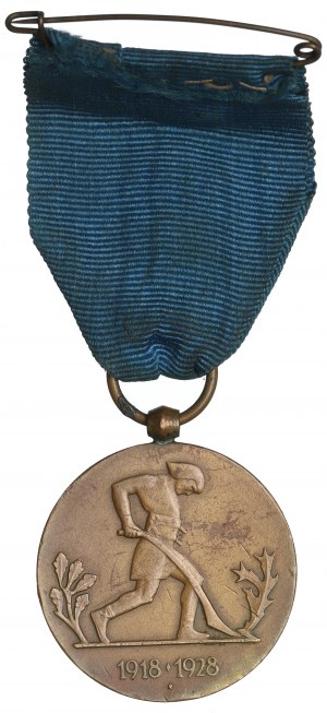 Second Republic, Medal of the Decade of Regained Independence - rare without initials