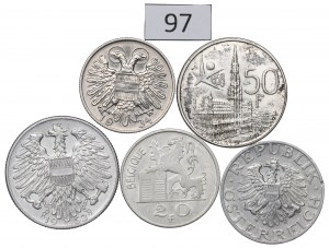 Austria and Belgium, lot of coins