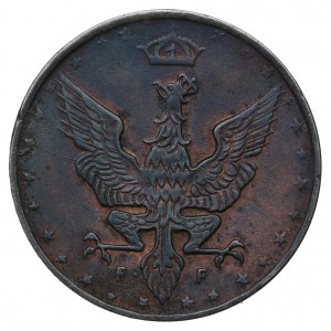 Królestwo Polskie, 20 fenigów 1917 - destrukt