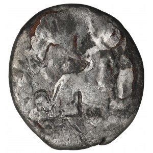 Roman Empire, Vespasianus, Denarius subaeratus (?)