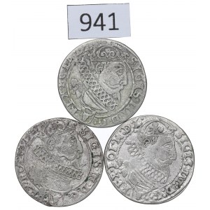 Sigismund III, Lot of 6 groschen 1625-27