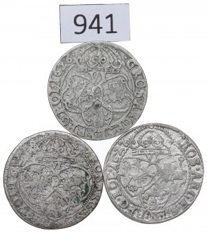 Sigismund III, Lot of 6 groschen 1625-27
