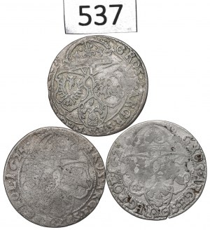 Sigismund III, Lot of 6 groschen 1623-27