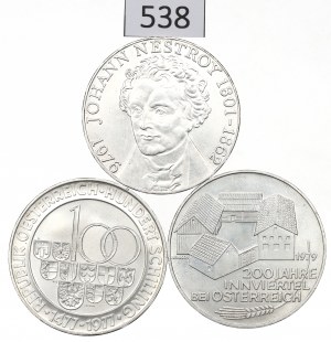 Austria, lot 100 schilling 1976-79