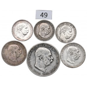 Austria e Ungheria, serie di 1-5 corone 1895-1915