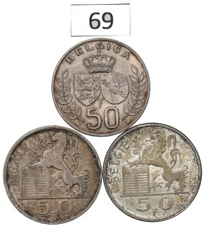 Belgium, Lot 50 francs 1948-60