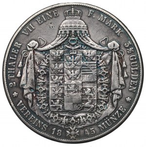 Germany, Prussia, 2 thaler=3-1/2 gulden 1845