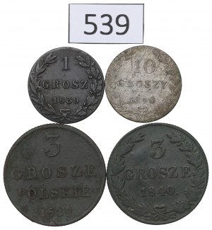 Russian partition, Set of 1-10 pennies 1819-40