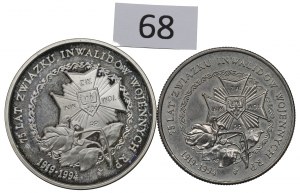 Third Republic, Set of 20,000 and 200,000 zloty 1994 75 years of the War Invalids Association